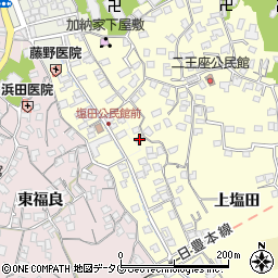 大分県臼杵市二王座75周辺の地図