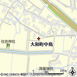 福岡県柳川市大和町中島2108周辺の地図