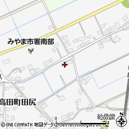 福岡県みやま市高田町田尻1364周辺の地図