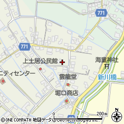 福岡県柳川市大和町皿垣開373周辺の地図