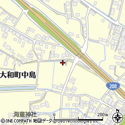 福岡県柳川市大和町中島1844周辺の地図