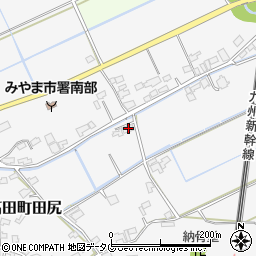 福岡県みやま市高田町田尻1365周辺の地図