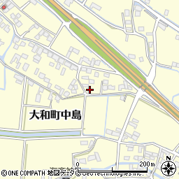 福岡県柳川市大和町中島1848周辺の地図