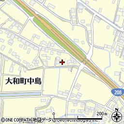 福岡県柳川市大和町中島1845周辺の地図