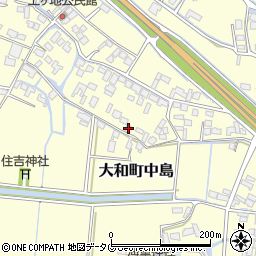 福岡県柳川市大和町中島2098-1周辺の地図