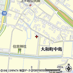 福岡県柳川市大和町中島2117周辺の地図