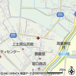 福岡県柳川市大和町皿垣開307周辺の地図