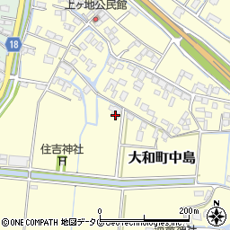 福岡県柳川市大和町中島2115周辺の地図