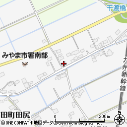 福岡県みやま市高田町田尻1681周辺の地図