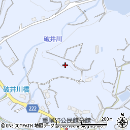 長崎県佐世保市重尾町周辺の地図