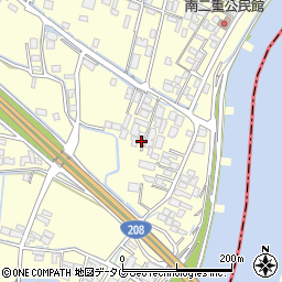 福岡県柳川市大和町中島1695周辺の地図