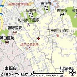 大分県臼杵市二王座121周辺の地図