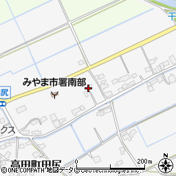 福岡県みやま市高田町田尻1591周辺の地図