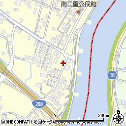 福岡県柳川市大和町中島1682-2周辺の地図
