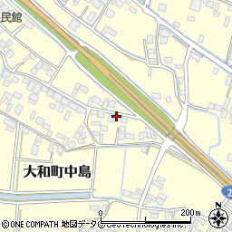 福岡県柳川市大和町中島1856周辺の地図