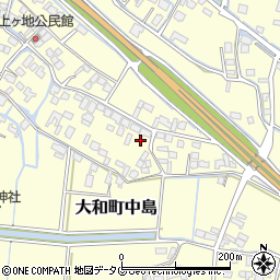福岡県柳川市大和町中島2103周辺の地図