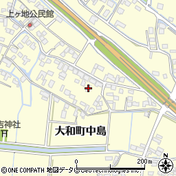 福岡県柳川市大和町中島2102周辺の地図