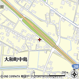 福岡県柳川市大和町中島1858周辺の地図