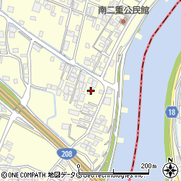 福岡県柳川市大和町中島1681-1周辺の地図