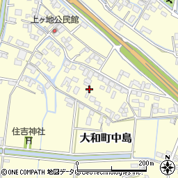 福岡県柳川市大和町中島2088周辺の地図