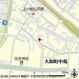 福岡県柳川市大和町中島2083周辺の地図