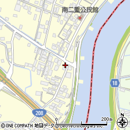福岡県柳川市大和町中島1683周辺の地図