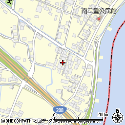 福岡県柳川市大和町中島1698周辺の地図