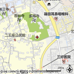 大分県臼杵市二王座204周辺の地図