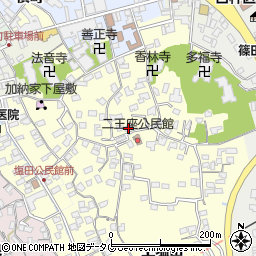 大分県臼杵市二王座168周辺の地図