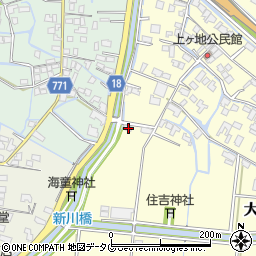 福岡県柳川市大和町中島2014周辺の地図