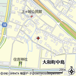 福岡県柳川市大和町中島2081周辺の地図