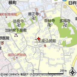 大分県臼杵市二王座167周辺の地図
