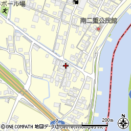 福岡県柳川市大和町中島1700周辺の地図
