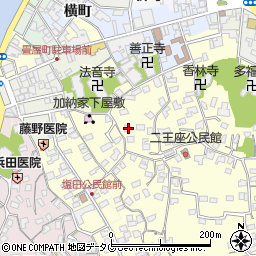 大分県臼杵市二王座152周辺の地図