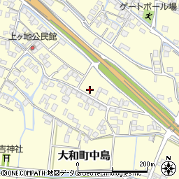 福岡県柳川市大和町中島1869周辺の地図