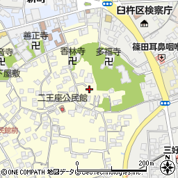 大分県臼杵市二王座182周辺の地図