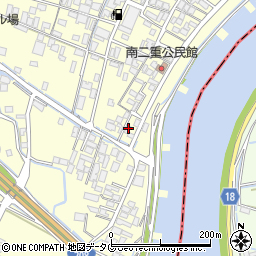 福岡県柳川市大和町中島1629周辺の地図