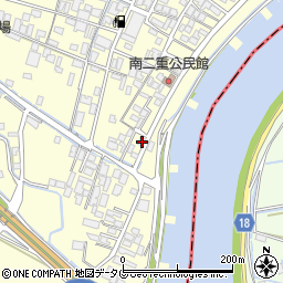 福岡県柳川市大和町中島1629-1周辺の地図