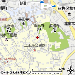 大分県臼杵市二王座177周辺の地図