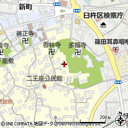 大分県臼杵市二王座185周辺の地図