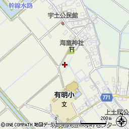 福岡県柳川市大和町皿垣開618周辺の地図