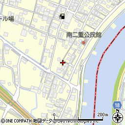 福岡県柳川市大和町中島1627周辺の地図