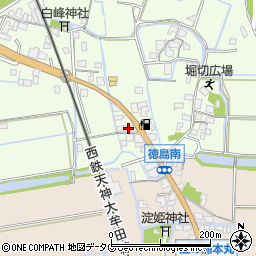 福岡県みやま市高田町徳島190周辺の地図