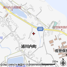 長崎県佐世保市浦川内町周辺の地図