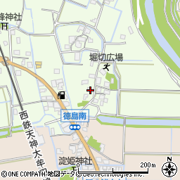 福岡県みやま市高田町徳島124周辺の地図