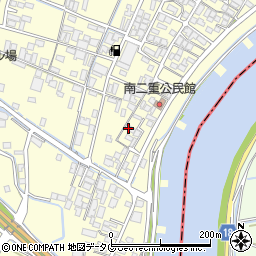 福岡県柳川市大和町中島1608周辺の地図