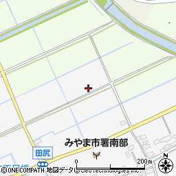 福岡県みやま市高田町田尻周辺の地図