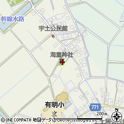 福岡県柳川市大和町皿垣開620周辺の地図