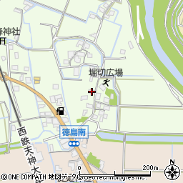 福岡県みやま市高田町徳島123周辺の地図