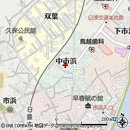 大分県臼杵市中市浜周辺の地図